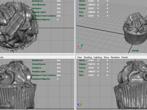chocolate cupcake 3D Model