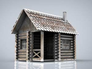 winter cabin 3D Model