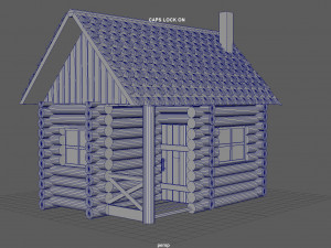 winter cabin Model 3D