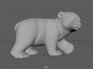polar bear babe Modelo 3D