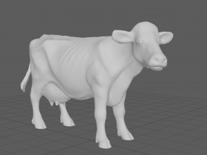 realistic cow Modelo 3D