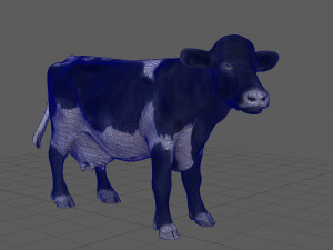 realistic cow Modelo 3D