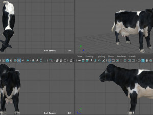 realistic cow Modelo 3D