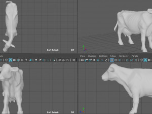 realistic cow Modelo 3D