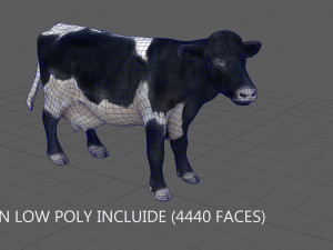 realistic cow Modelo 3D
