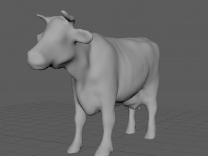 white cow 3D 模型