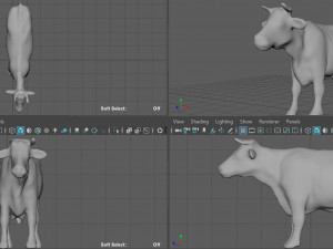 white cow 3D 模型