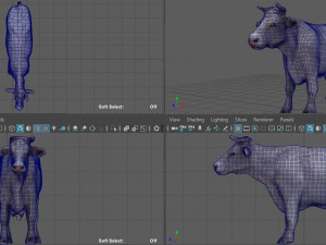 white cow 3D 模型