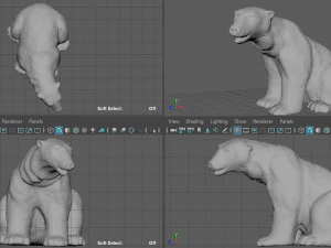 polar bear female 3D Model