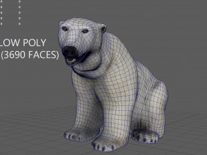 polar bear female 3D 模型