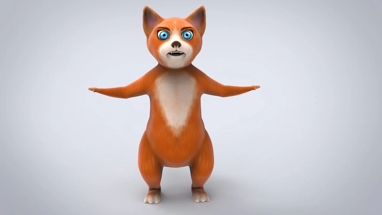 kot rysunkowy Model 3D .c4d .max .obj .3ds .fbx .stl .blend 