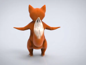 kot rysunkowy Model 3D