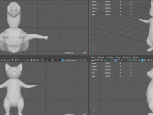 kot rysunkowy Model 3D