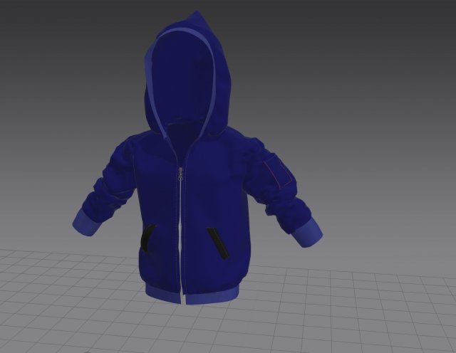 jacket kids 3D Model .c4d .max .obj .3ds .fbx .stl .blend 