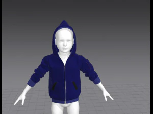jaqueta infantil Modelo 3D