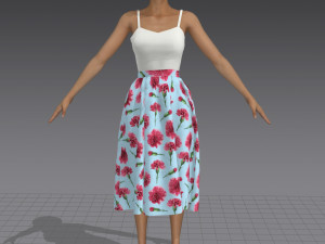 prom dress 3D Model