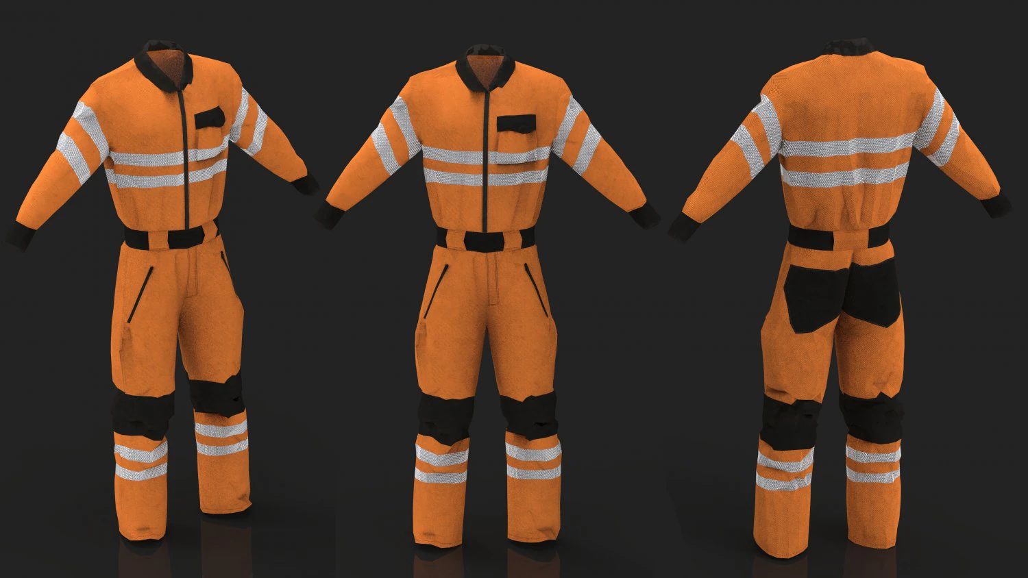 high vis safety workwear 3D Model .c4d .max .obj .3ds .fbx .stl .blend 