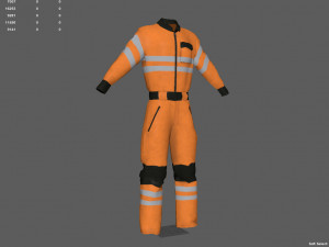 high vis safety workwear Modelo 3D