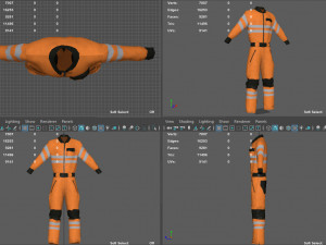 high vis safety workwear Modelo 3D