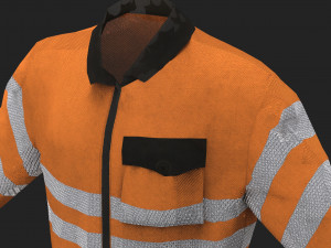 high vis safety workwear Modelo 3D