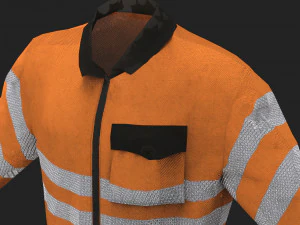 high vis safety workwear 3D Model