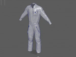 high vis safety workwear yellow 3D Model