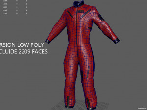 ski overalls Model 3D