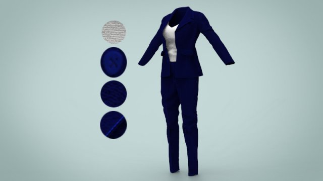 Woman suit Modello 3D .c4d .max .obj .3ds .fbx .stl .blend 