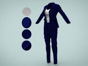 Woman suit Model 3D