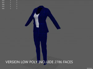 Woman suit 3D Model