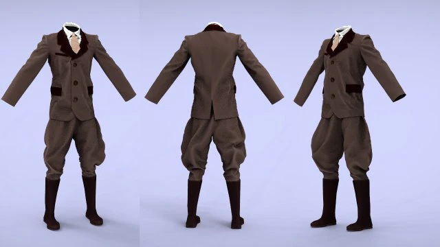 Bauer 3D Modell .c4d .max .obj .3ds .fbx .stl .blend 