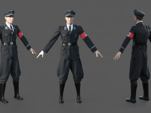 german ss officer 3D मॉडल