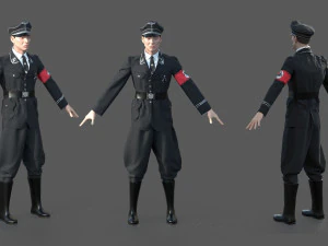 जर्मन एसएस अधिकारी 3D मॉडल