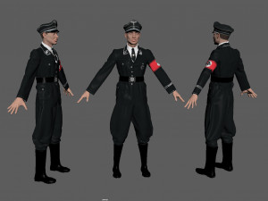 german ss officer 3D Model