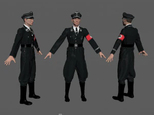 german ss officer 3D Model