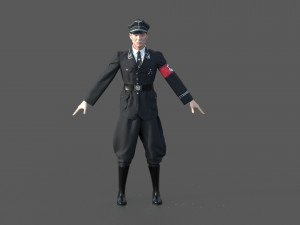 german ss officer 3D Model