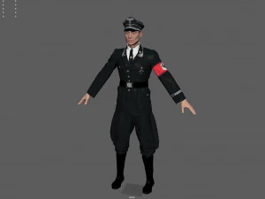 german ss officer 3D Model