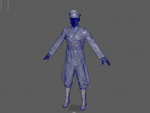 german ss officer 3D Model