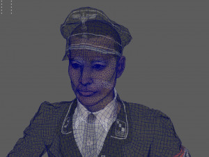 german ss officer 3D Model