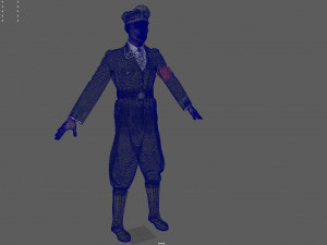 german ss officer 3D Model