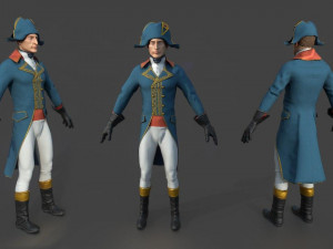 french character 3D Model