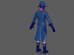 french character 3D Model