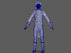 french character 3D Model