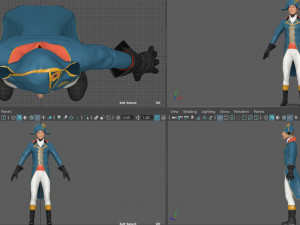 french character 3D Модель