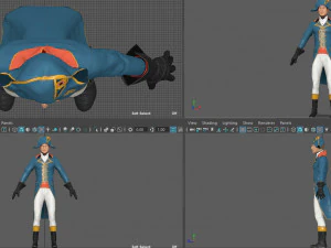 french character 3D Model