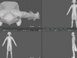 french character 3D Model
