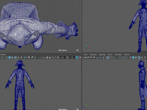 french character 3D Модель