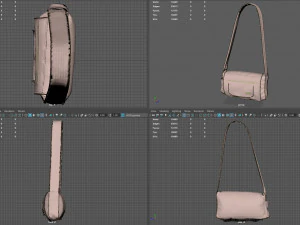 handbag leather 3D Model