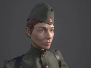 sniper woman 3D Model