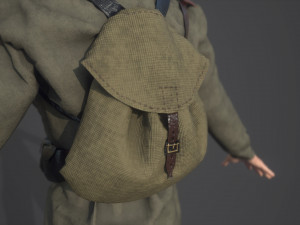 sniper woman Model 3D